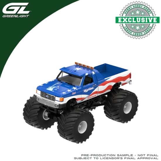 GL30592 - 1/64 KINGS OF CRUNCH - BIGFOOT NO.5 - FORD F-250 TRUCK USA 250 TRIBUTE 1996 WITH 1/18 BOB CHANDLER STANDING FIGURE - HOBBY EXCLUSIVE GL30592 - 1/64 KINGS OF CRUNCH - BIGFOOT NO.5 - FORD F-250 TRUCK USA 250 TRIBUTE 1996 WITH 1/18 BOB CHANDLER STANDING FIGURE - HOBBY EXCLUSIVE