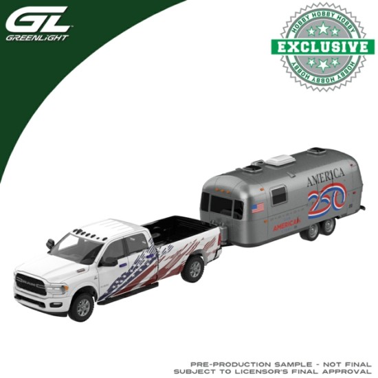 GL30610 - 1/64 RAM 2500 LARAMIE 2024  - WITH AIRSTREAM AMERICA 250 EDITION 2026 - HOBBY EXCLUSIVE