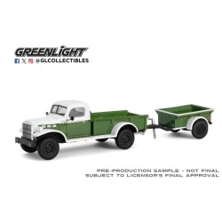 1/64 HITCH AND TOW 1950 DODGE POWER WAGON WITH 1/4 TON CARGO TRAILER 32320-A