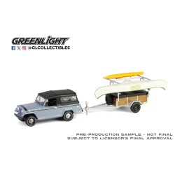 1/64 1968 JEEP JEEPSTER COMMANDO SC-1 WITH TRAILER RACK, CANOE AND KAYAK 32320-B 1/64 1968 JEEP JEEPSTER COMMANDO SC-1 WITH TRAILER RACK, CANOE AND KAYAK 32320-B