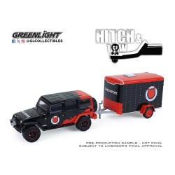 GL32330-C - 1/64 HITCH AND TOW SERIES 33  - 2021 JEEP WRANGLER UNLIMTED WITH SMALL CARGO TRAILER DIABLO SPORT