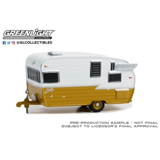 1/64 HITCHED HOMES SERIES 14 SHASTA AIRFLYTE BUTTERSCOTCH AND WHITE 34140-F