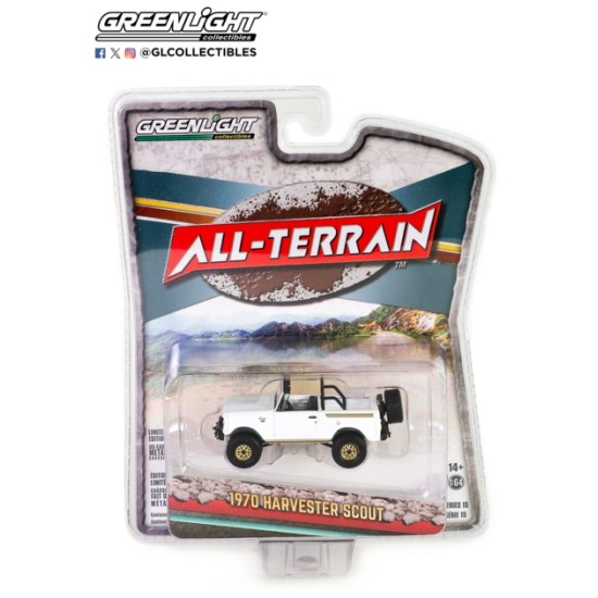 1/64 ALL TERRAIN SERIES 15 1970 HARVESTER SCOUT LIFTED WITH OFF-ROAD PARTS