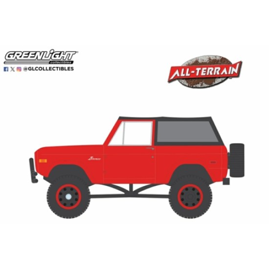 GL35290-B - 1/64 ALL TERRAIN SERIES 16 - 1969 FORD BRONCO LIFTED WITH SOFT TOP - POPPY RED