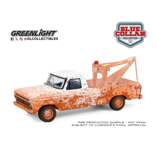 GL35300-B - 1/64 BLUE COLLAR COLLECTION SERIES 14 - 1973 FORD F-100 QITH DROP-IN TOW HOOK - WHITE WEATHERED GL35300-B - 1/64 BLUE COLLAR COLLECTION SERIES 14 - 1973 FORD F-100 QITH DROP-IN TOW HOOK - WHITE WEATHERED