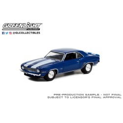 1/64 BARRETT-JACKSON 'SCOTTSDALE EDITION' SERIES 9 1969 CHEVROLET CAMARO Z/28 (LOT NO.687.3) DUSK BLUE WITH WHITE STRIPES 1/64 BARRETT-JACKSON 'SCOTTSDALE EDITION' SERIES 9 1969 CHEVROLET CAMARO Z/28 (LOT NO.687.3) DUSK BLUE WITH WHITE STRIPES