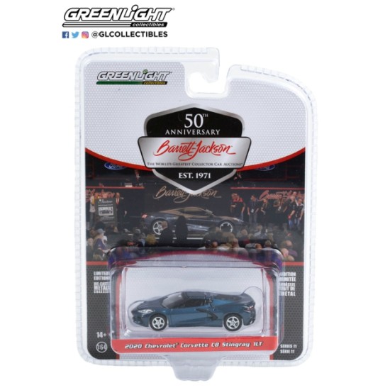 1/64 BARRETT-JACKSON 'SCOTTSDALE EDITION' SERIES 11 2020 CHEVROLET CORVETTE C8 STINGRAY 1LT (LOT NO.421.2) SHADOW GREY