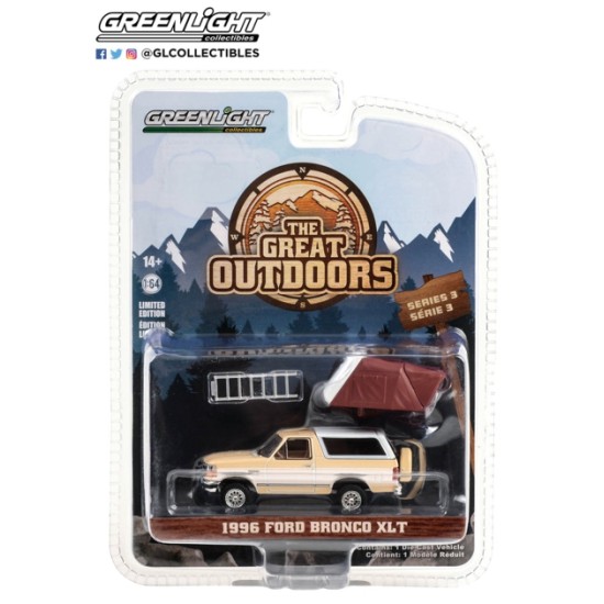 1/64 1996 FORD BRONCO XLT WITH MODERN ROOFTOP TENT 38050-F