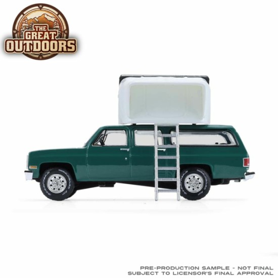 1/64 THE GREAT OUTDOORS SERIES 4 - 1990 CHEVROLET SUBURBAN - GREEN WITH MODERN ROOFTOP COUNTER GL38080-E 1/64 THE GREAT OUTDOORS SERIES 4 - 1990 CHEVROLET SUBURBAN - GREEN WITH MODERN ROOFTOP COUNTER GL38080-E