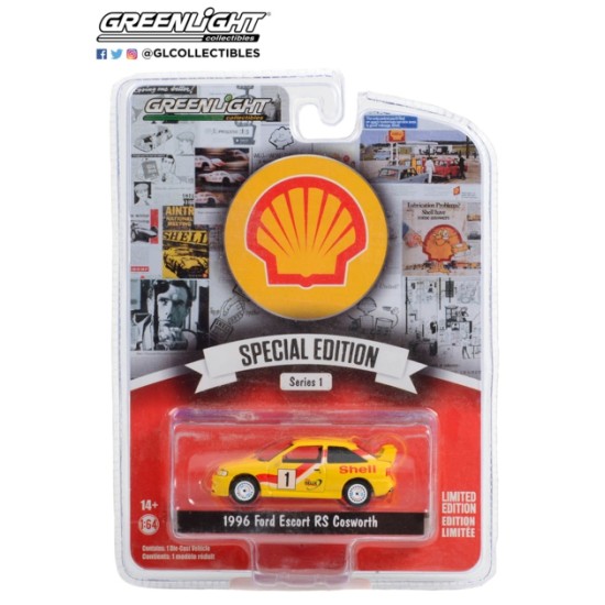 1/64 SHELL OIL SPECIAL EDITION SERIES 1 1996 FORD ESCORT RS COSWORTH NO.1 SHELL HELIX