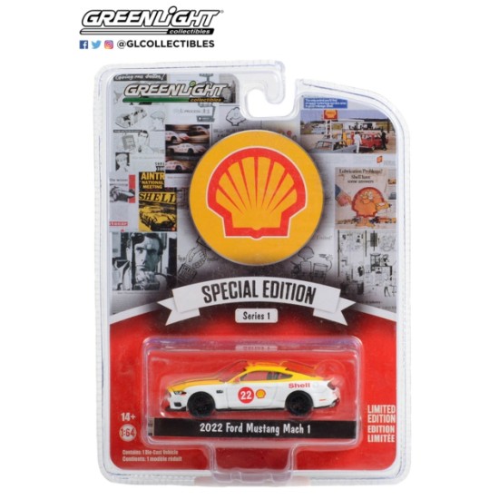 1/64 SHELL OIL SPECIAL EDITION SERIES 1 2022 FORD MUSTANG MACH 1 NO.22 SHELL RACING