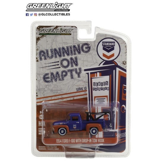 1/64 RUNNING ON EMPTY SERIES 13 - 1954 FORD F-100 WITH DROP-IN TOW HOOK OIL ROADSIDE SERVICE