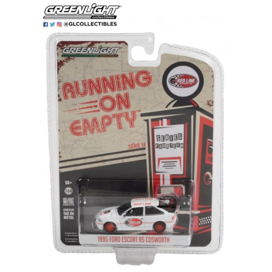 1/64 RUNNING ON EMPTY SERIES 14 - 1995 FORD ESCORT RS COSWORTH RED LINE SYNTHETIC OIL