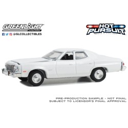 1/64 HOT PURSUIT - 1974-76 GRAN TORINO SEDAN - WHITE 43012