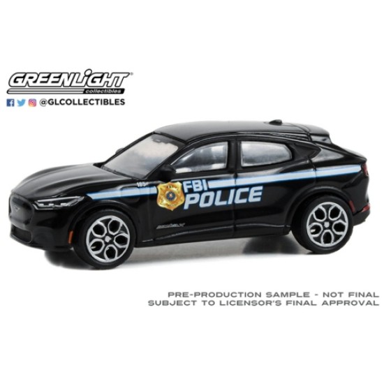 1/64 HOT PURSUIT SPECIAL EDITION FBI POLICE 2022 FORD MUSTANG MACH-E GT 43025-F