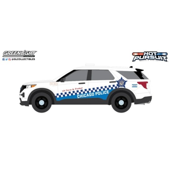 GL43030-D - 1/64 HOT PURSUIT SERIES 45 - 2019 FORD POLICE INTERCEPTOR UTILITY CITY OF CHICAGO POLICE DEPARTMENT (CPD) SOLID PACK
