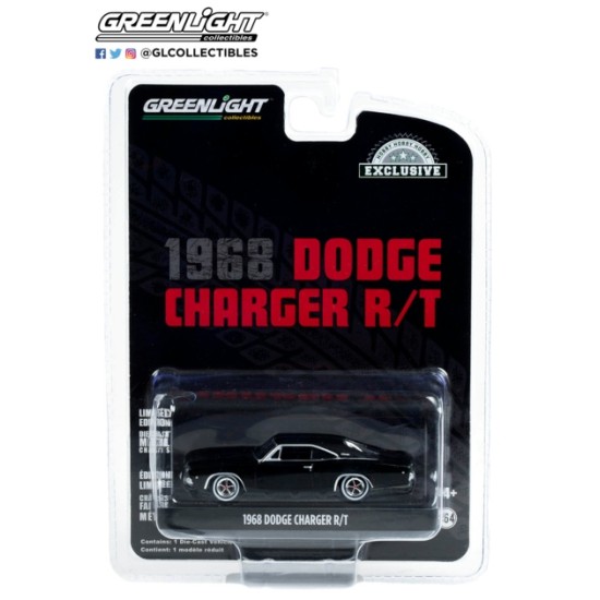 1/64 1968 DODGE CHARGER R/T BLACK (HOBBY EXCLUSIVE) 44724