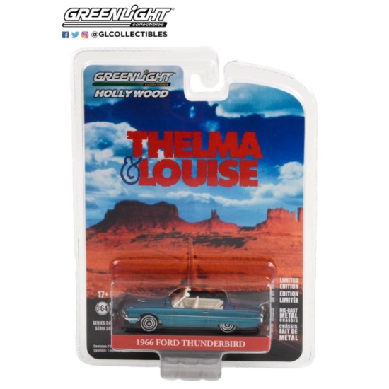 GL44940-E - 1/64 HOLLYWOOD SERIES 34 - THELMA AND LOUISE (1991) 1966 FORD THUNDERBIRD CONVERTIBLE