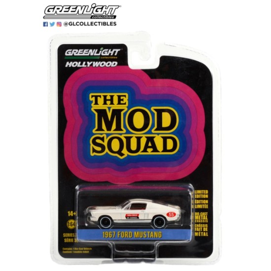 1/64 HOLLYWOOD SERIES 36 THE MOD SQUAD (1968-73 TV SERIES) 1967 FORD MUSTANG FASTBACK NO.55 THRILL CIRCUS BY KARNES
