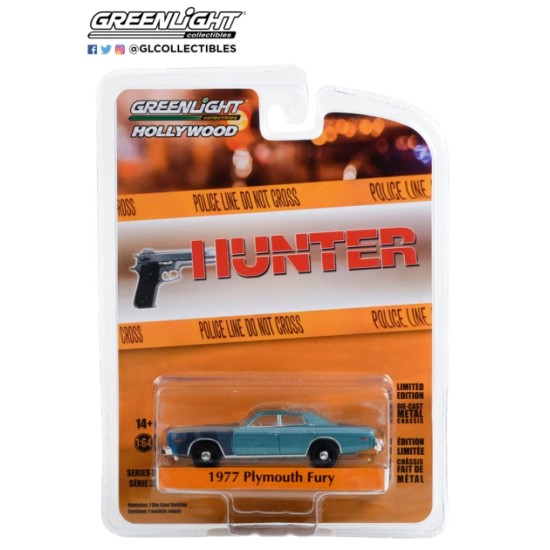 1/64 HOLLYWOOD SERIES 36 HUNTER (1984-91 TV SERIES) SERGEANT RICK HUNTERS 1977 PLYMOUTH FURY