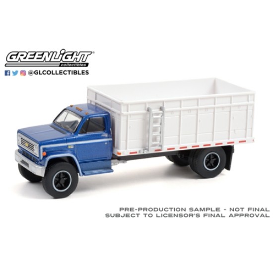 1/64 S.D. TRUCKS SERIES 13 1980 CHEVROLET C-70 GRAIN TRUCK BLUE POLY CAB WITH WHITE BED