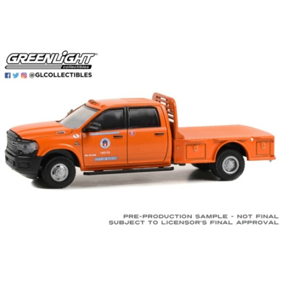 1/64 DUALLY DRIVERS 2023 RAM 3500 DUALLY FLATBED CITY OF AUSTIN 46130-F