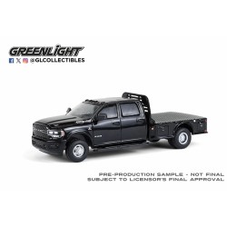 GL46160-F - 1/64 DUALLY DRIVERS SERIES 16 - 2023 RAM 3500 DUALLY WRECKE FLATBED - BLACK