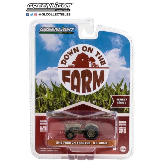 1/64 DOWN ON THE FARM SERIES 7 1943 FORD 2N TRACTOR US ARMY