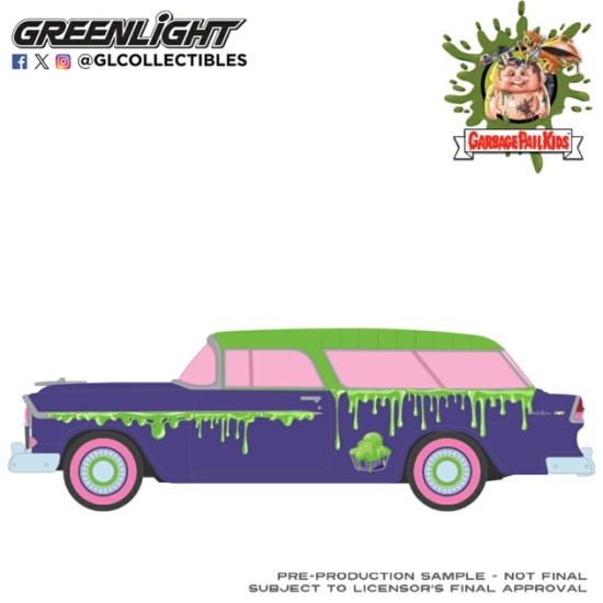 GL54130-C - 1/64 GARBAGE PAIL KIDS SERIES 9 - 40TH ANNIVERSARY  -  1955 CHEVROLET NOMAD - LEAKY LINDSAY