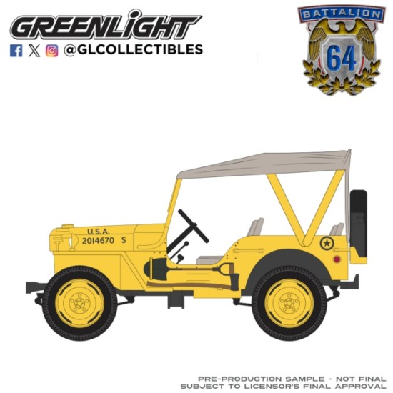 GL61060-A - 1/64 BATTALION 64 SERIES 6 - WILLYS MB JEEP 1942 - U.S ARMY AIR FORCES - CONTROL JEEPS - MUSTARD BROWN GL61060-A - 1/64 BATTALION 64 SERIES 6 - WILLYS MB JEEP 1942 - U.S ARMY AIR FORCES - CONTROL JEEPS - MUSTARD BROWN
