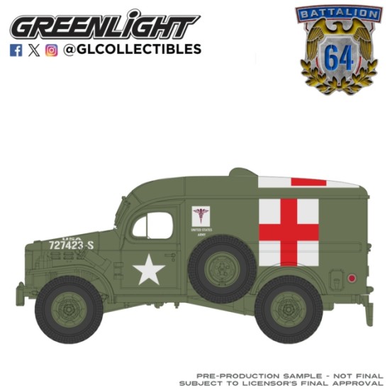 GL61060-D - 1/64 BATTALION 64 SERIES 6 - DODGE WC 54 4X4 AMBULANCE 1944 - NEW TOOLING GL61060-D - 1/64 BATTALION 64 SERIES 6 - DODGE WC 54 4X4 AMBULANCE 1944 - NEW TOOLING
