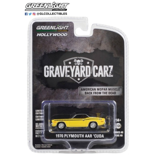 1/64 GRAVEYARD CARZ 1970 PLYMOUTH AAR 'CUDA (SEASON 3 - AAR YOU READY FOR THIS)