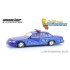 GL63080-F - 1/64 CALIFORNIA LOWRIDERS SERIES FORD CROWN VICTORIA LOWRIDER 1992 - BLUE WITH LIGHTBAR