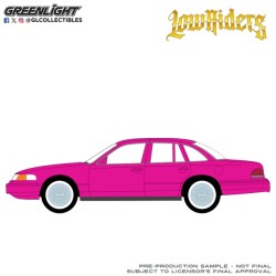 GL63090-F - 1/64 CALIFORNIA LOWRIDERS SERIES 8 - 1996 FORD CROWN VICTORIA - BUBBLEGUM PINK (NEW TOOLING)