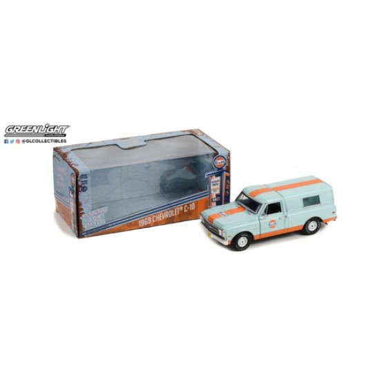 1/24 RUNNING ON EMPTY SERIES 5 1968 CHEVROLET C-10 WITH CAMPER SHELL GULF OIL