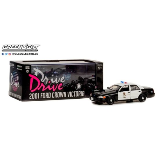 1/43 DRIVE (2011) 2001 FORD CROWN VICTORIA POLICE INTERCEPTOR LAPD
