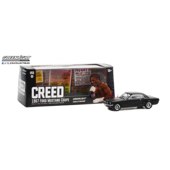 1/43 CREED (2015) ADONIS CREEDS 1967 FORD MUSTANG COUPE MATT BLACK