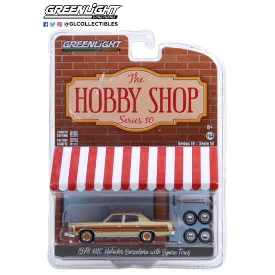 GL97100-C - 1/64 THE HOBBY SHOP SERIES 10 - 1978 AMC MATADOR BARCELONA  WITH SPARE TYRES SAND TAN SOLID PACK