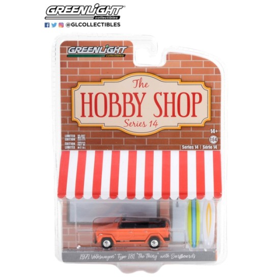 1/64 THE HOBBY SHOP SERIES 14 1971 VW THING (TYPE 181) THE THING WITH SURFBOARDS