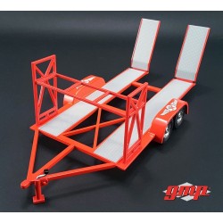 1/43 TANDEM CAR TRAILER WITH TIRE RACK - TEXACO 1/43 TANDEM CAR TRAILER WITH TIRE RACK - TEXACO