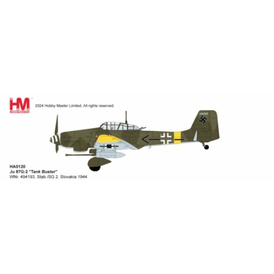 HA0120 - 1/72 JU 87G-2 TANK BUSTER WNR. 494193, STAB./SG 2, SLOVAKIA 1944