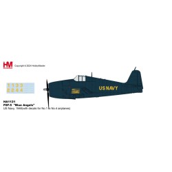 HA1121 - 1/72 F6F-5 BLUE ANGELS US NAVY, 1946 WITH DECALS FOR NO.1 TO NO.4 AIRPLANES HA1121 - 1/72 F6F-5 BLUE ANGELS US NAVY, 1946 WITH DECALS FOR NO.1 TO NO.4 AIRPLANES