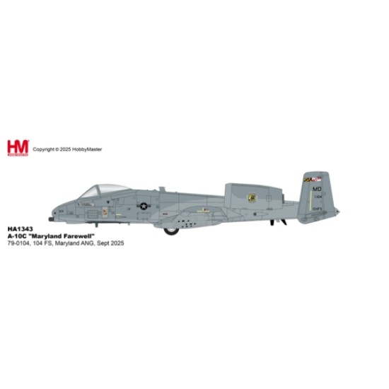 HA1343 - 1/72 A-10C - MARYLAND FAREWELL - 79-0104, 104 FS, MARYLAND ANG, SEPT 2025