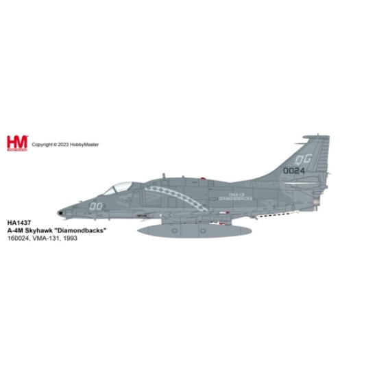 HA1437 - 1/72 A-4M SKYHAWK DIAMONDBACKS 160024, VMA-131, US MARINES 1993