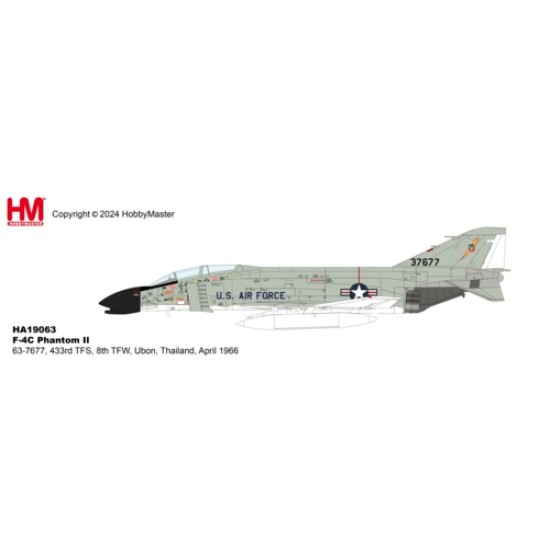 HA19063 - 1/72 F-4C PHANTOM II, 63-7677, 433RD TFS, 8TH TFW, UBON, THAILAND,  APRIL 1966