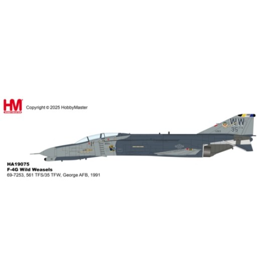 HA19075 - 1/72 F-4G WILD WEASELS 69-7253, 561 TFS/35 TFW, GEORGE AFB, 1991