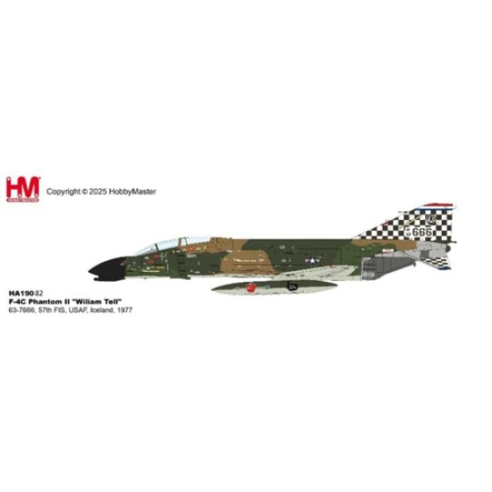 1/72 F-4C PHANTOM II WILIAM TELL 63-7666, 57TH FIS, USAF, ICELAND, 1977