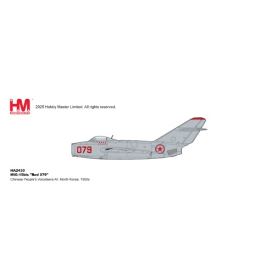 HA2430 - 1/72 MIG-15BIS RED 079 CHINESE PEOPLES VOLUNTEERS AF, NORTH KOREA, 1950S