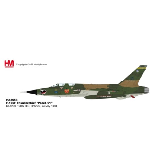 HA2553 - 1/72 F-105F THUNDERCHIEF PEACH 91, 63-8299, 128TH TFS, DOBBINS, 24 MAY 1983 HA2553 - 1/72 F-105F THUNDERCHIEF PEACH 91, 63-8299, 128TH TFS, DOBBINS, 24 MAY 1983