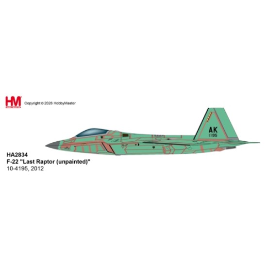 HA2834 - 1/72 F-22 - LAST RAPTOR (UNPAINTED) - 10-4195, 2012